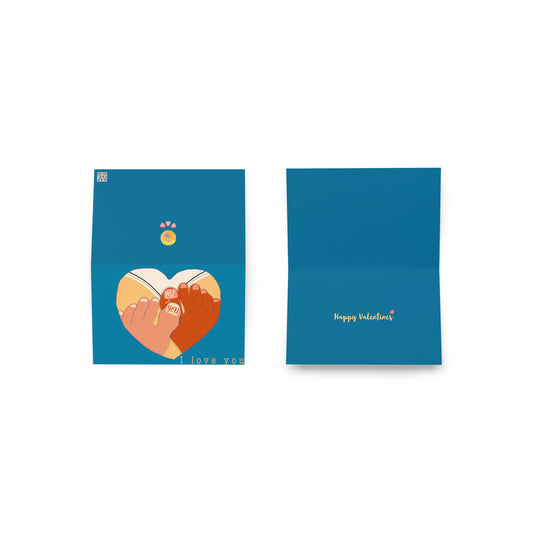 You and Me, I Love You, Valentines Day Greeting card for him or her - Unisex & LGBTQ friendly